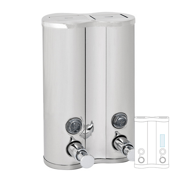 Luksusowy dozownik szamponu żelowego i ze stali nierdzewnej